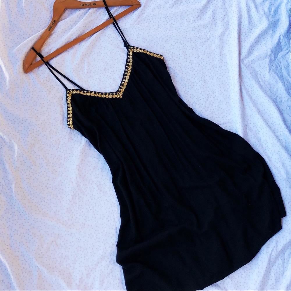 Black Embellished Volcom Summer Dress